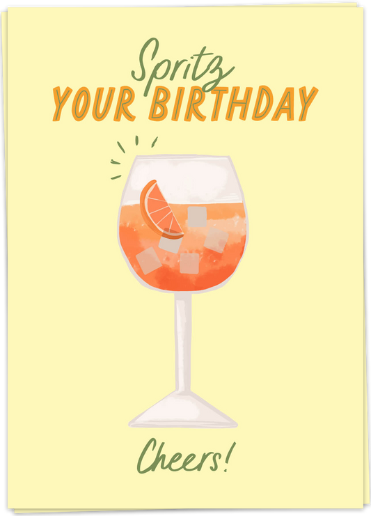 Kaart Blanche - Spritz your Birthday