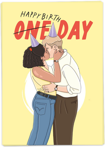 Kaart Blanche Birthday - One Day