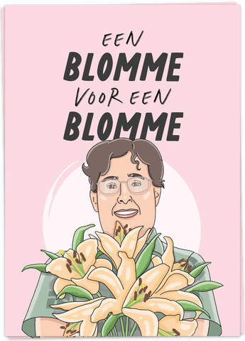 Kaart Blanche Birthday – Blomme