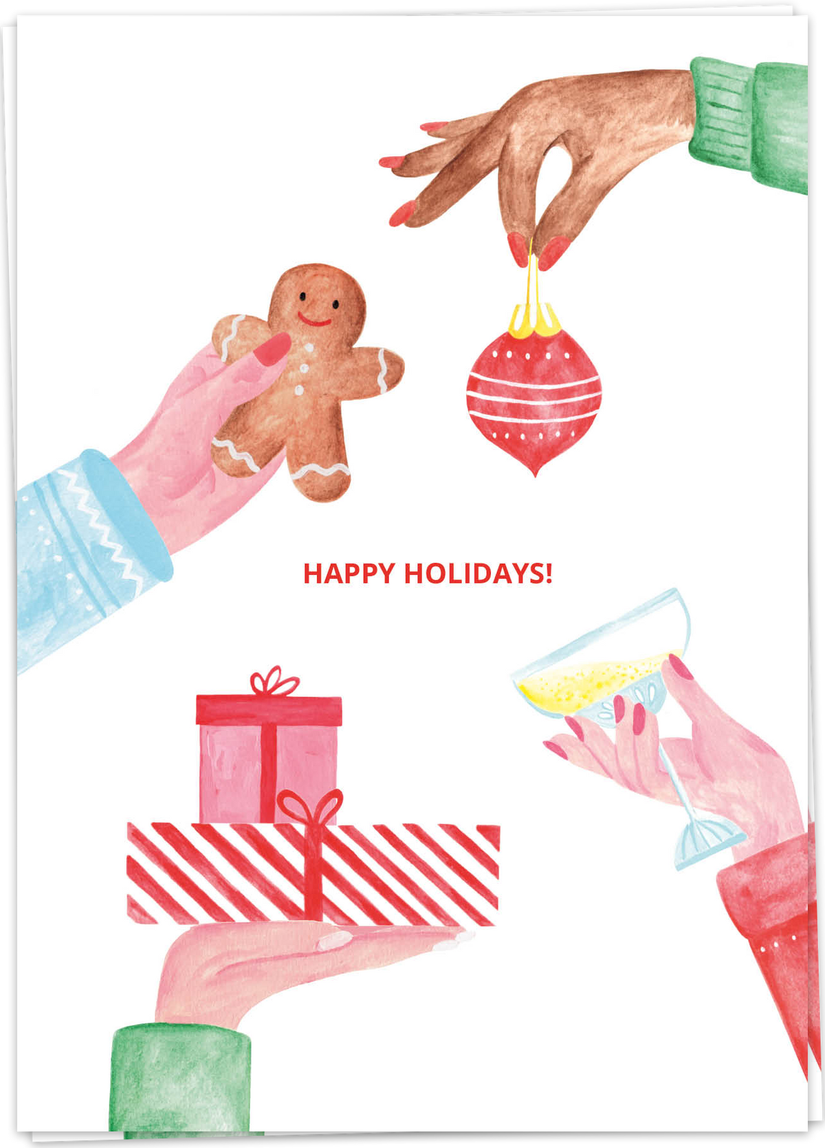 Kaart Blanche Christmas & New Year - Christmas Hands