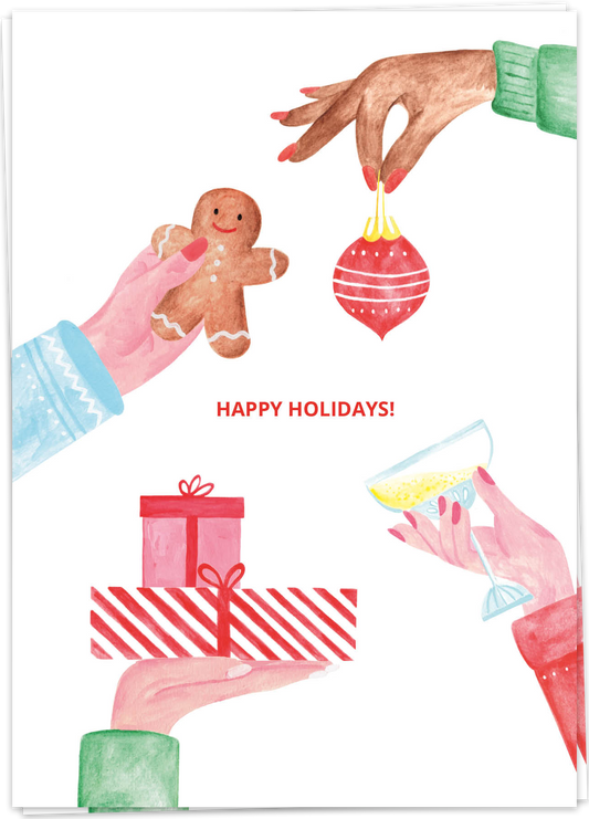 Kaart Blanche Christmas & New Year - Christmas Hands