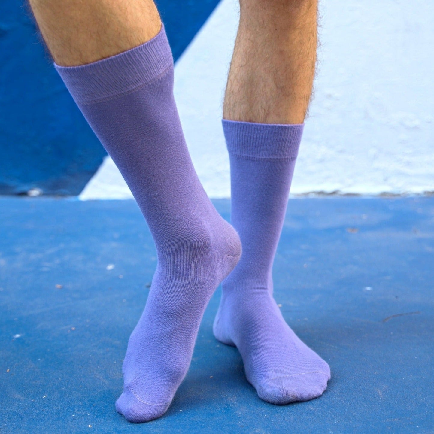Organic Solid Socks - Lilac