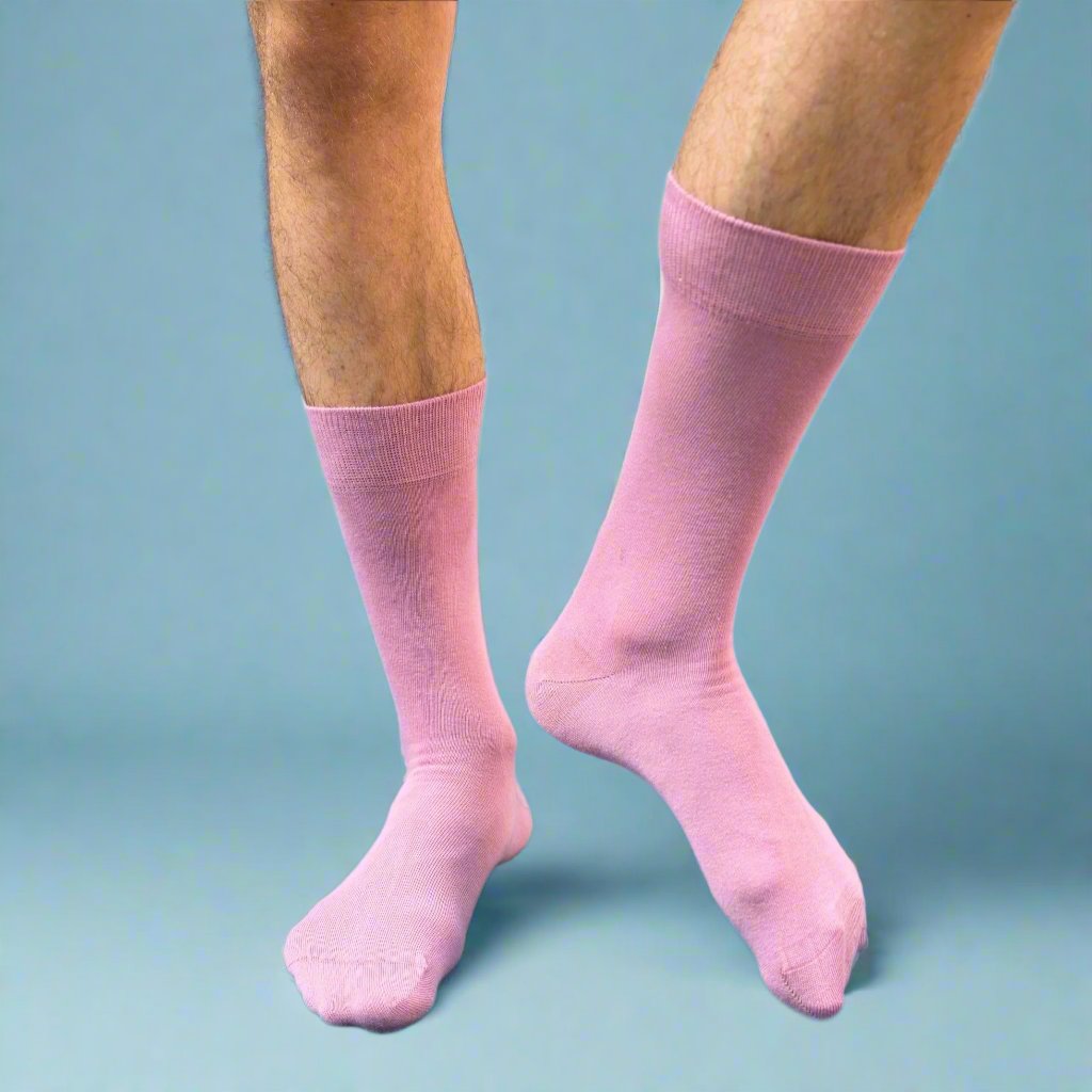 Organic Solid Socks - Pink