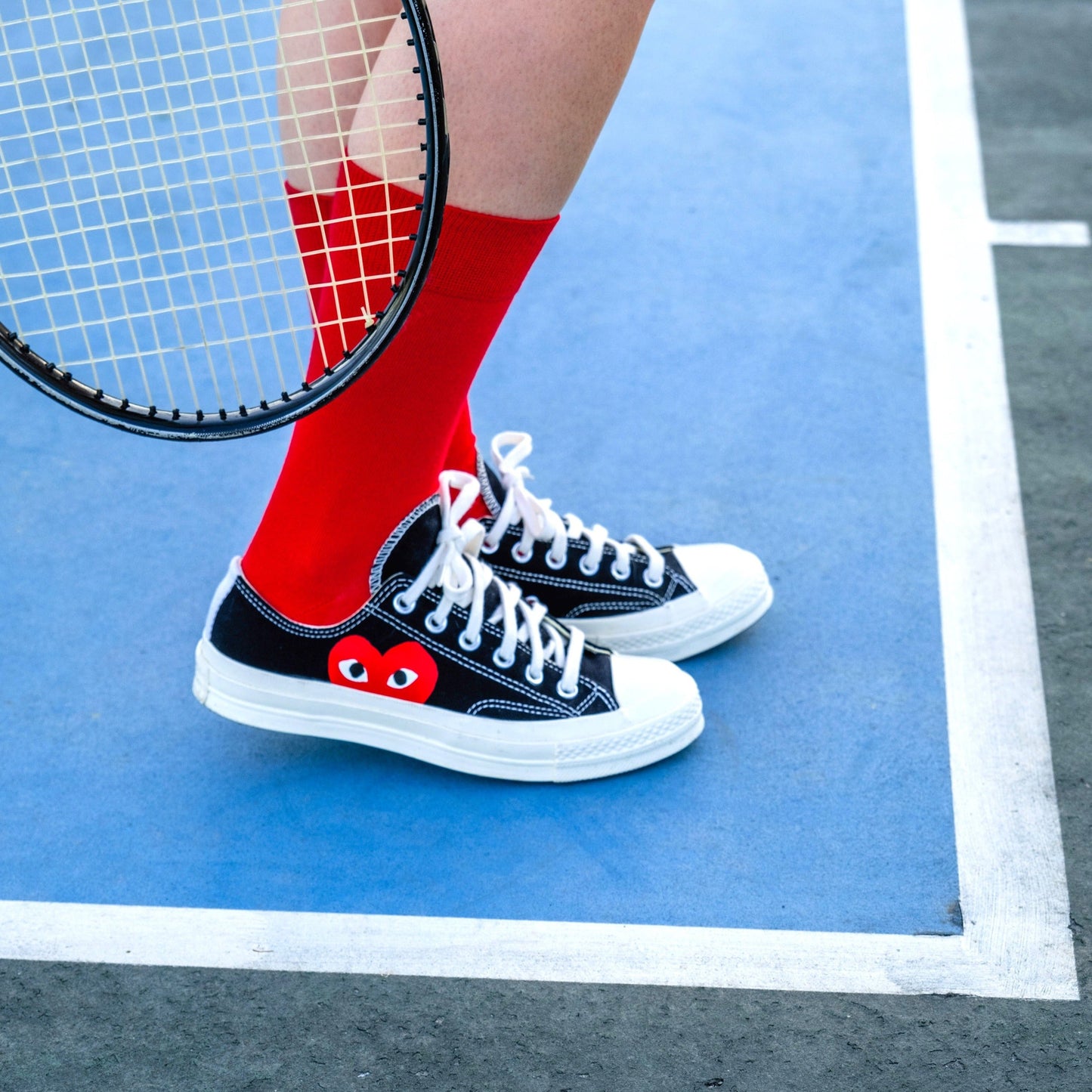 Organic Solid Socks - Red