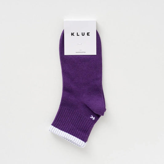 Quarter Tennis Stripes Socks - Purple