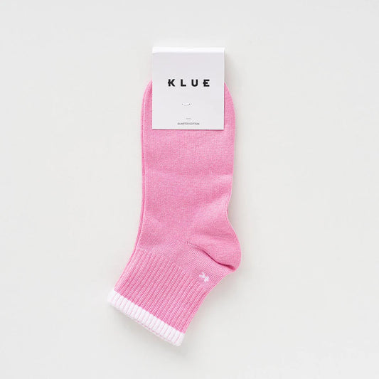 Quarter Tennis Stripes Socks - Pink
