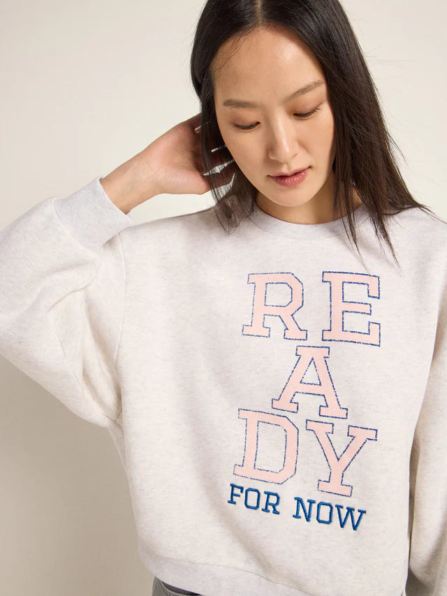 LAST ONE in XS - Oversized Statement Sweater -  Grey Mélange