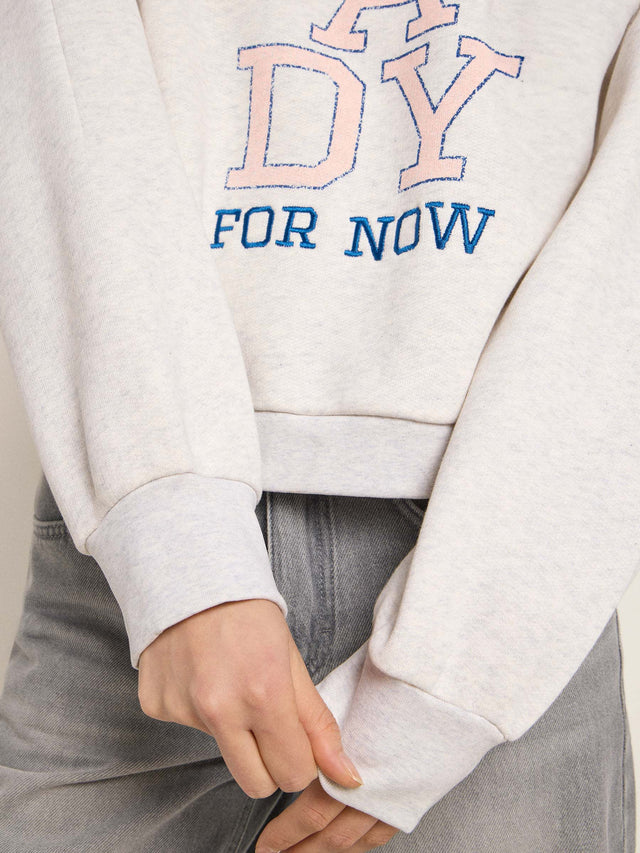 LAST ONE in XS - Oversized Statement Sweater -  Grey Mélange