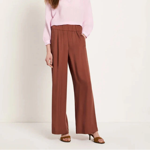 Wide-Leg Pants - Dark Mocca