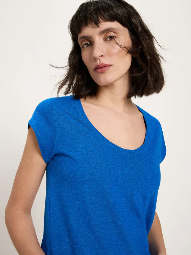 Low-cut T-shirt - Lapis