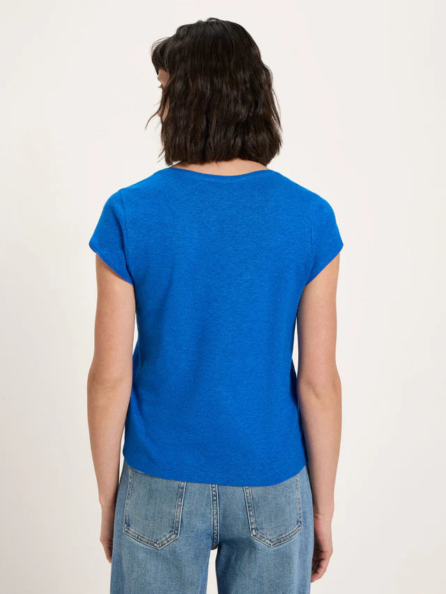 Low-cut T-shirt - Lapis