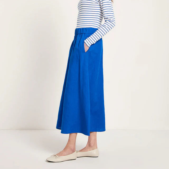 Linen Skirt - Lapis