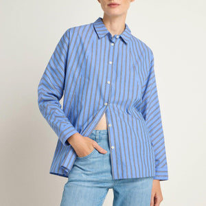 Striped Shirt - Black/Frozen Blue