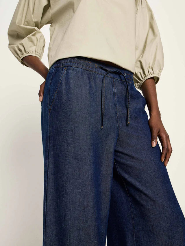 Relaxed Tencel Jeans - Dark Blue
