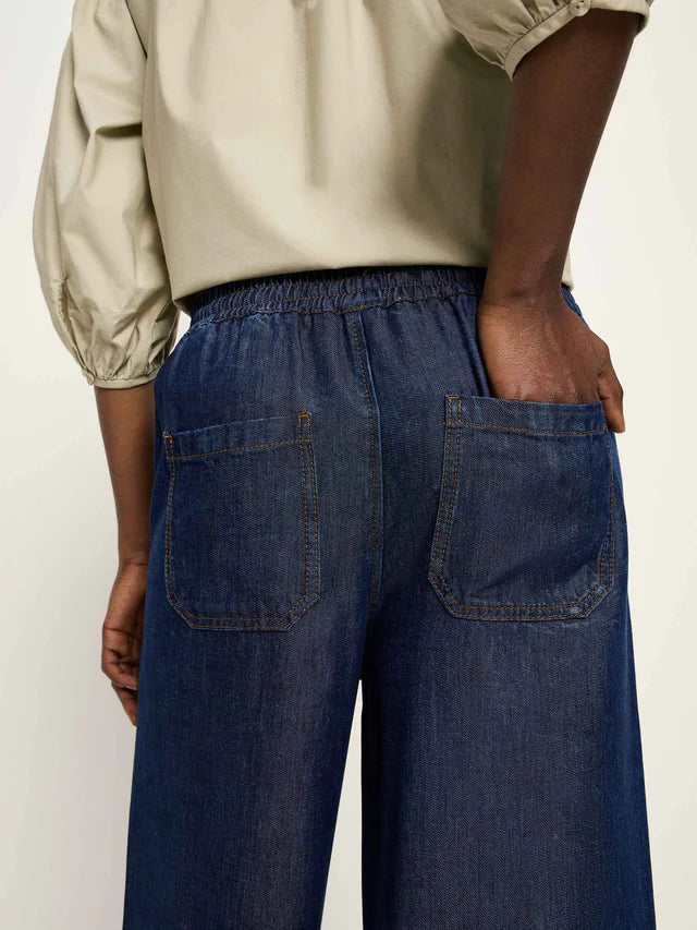 Relaxed Tencel Jeans - Dark Blue