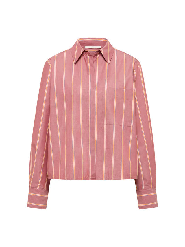 Striped Blouse - Brick/Carrot