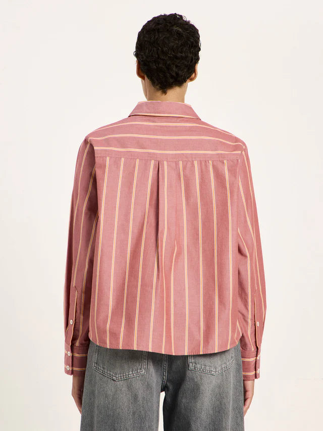 Striped Blouse - Brick/Carrot