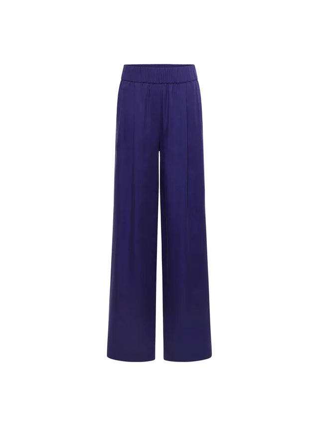 Wide-Leg Trousers - Violet Blue