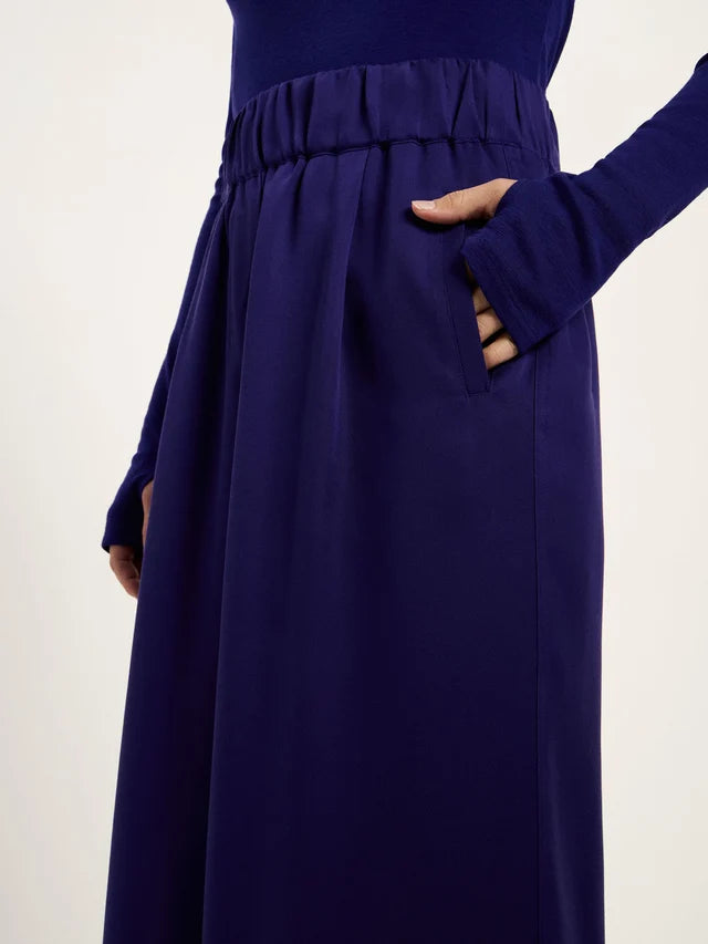 Wide-Leg Trousers - Violet Blue