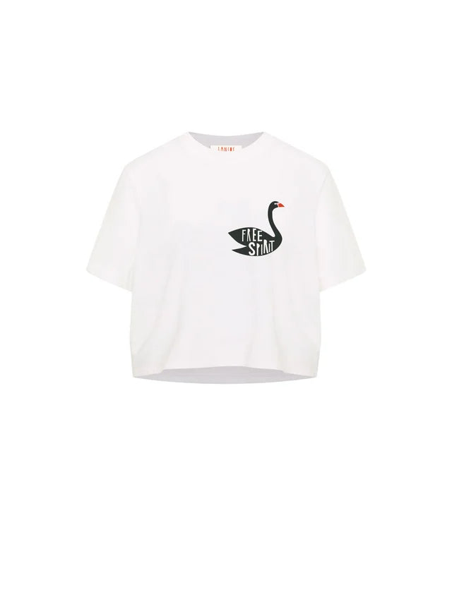 Oversized Statement T-shirt FREE SPIRIT - Off-White