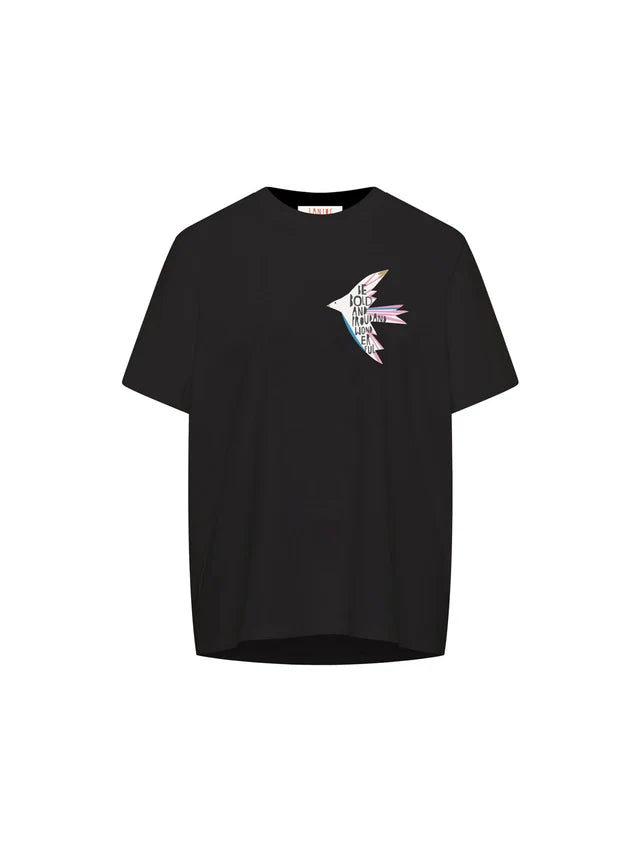 Statement T-shirt BIRD - Black