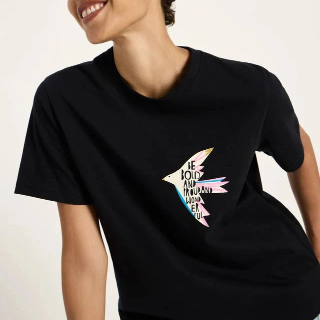 Statement T-shirt BIRD - Black