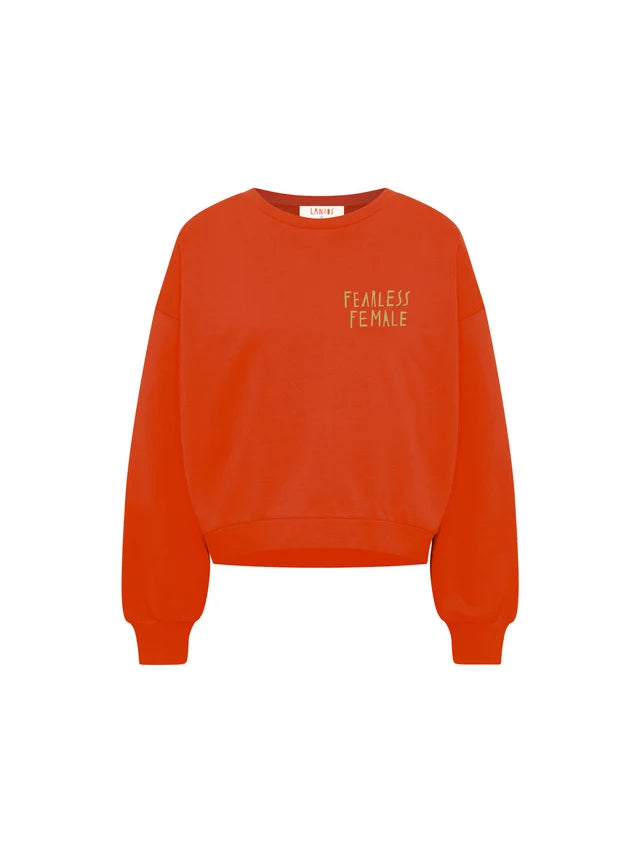 Statement Sweatshirt FEARLESS FEMALE - Fire