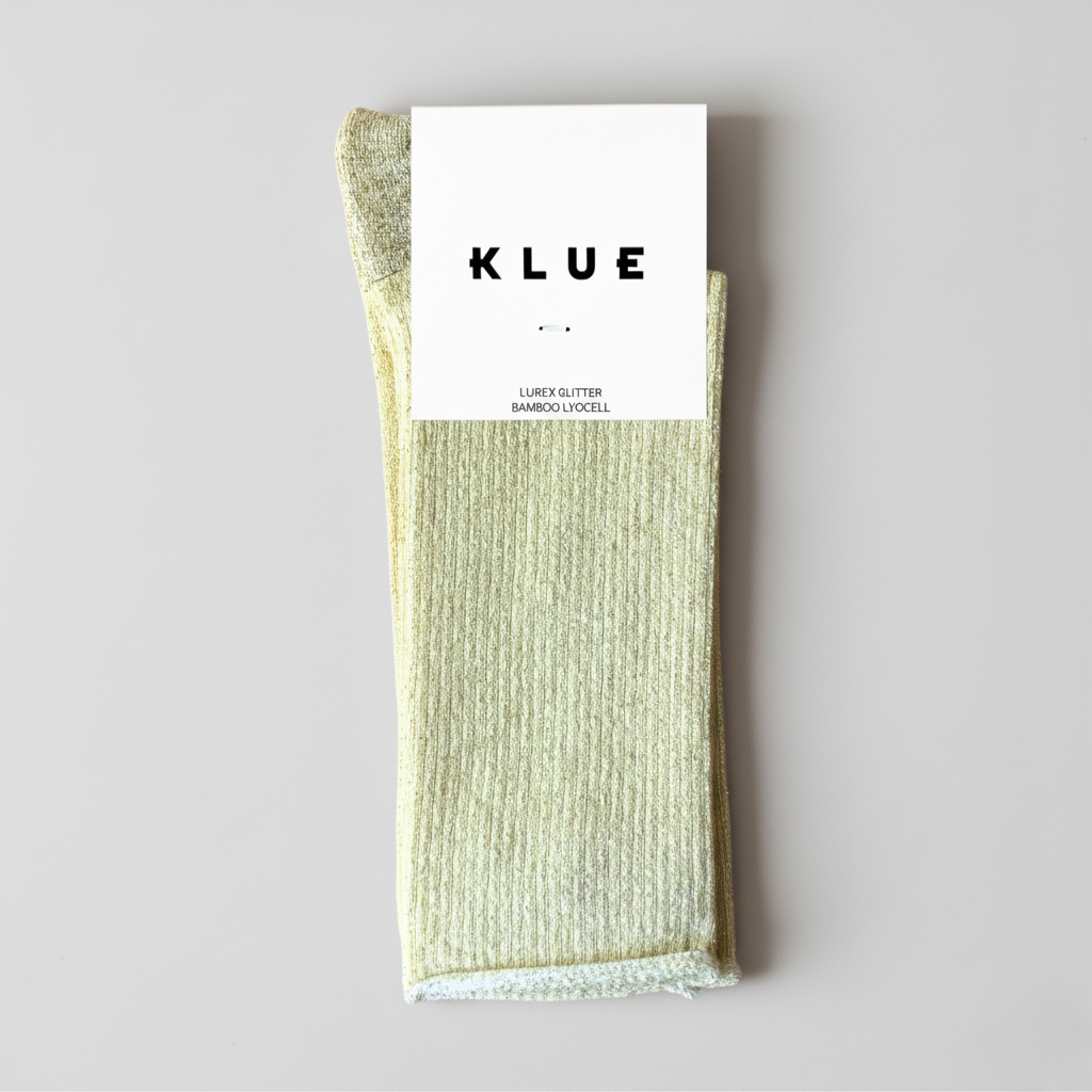 Glitter Lurex Socks - Lemon