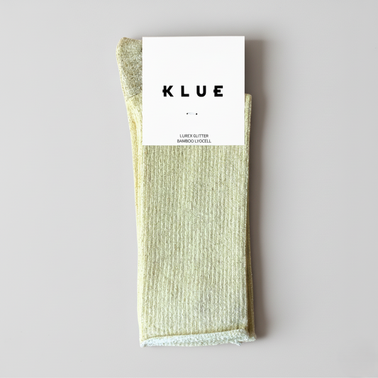 Glitter Lurex Socks - Lemon