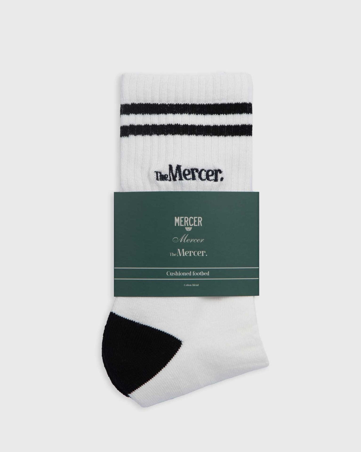The Mercer Socks Stripe - White/Blue