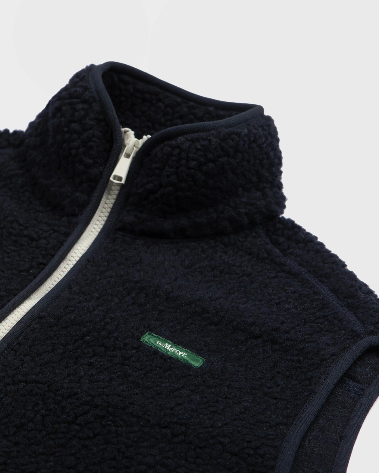 Wool Zip Vest - Navy