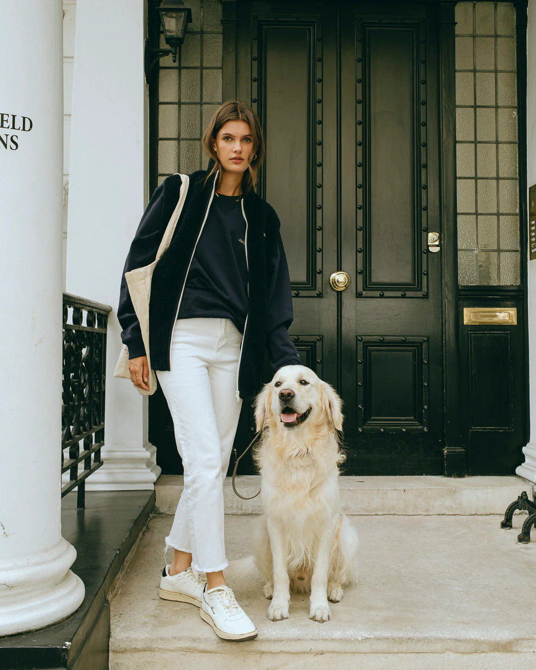 Wool Zip Vest - Navy