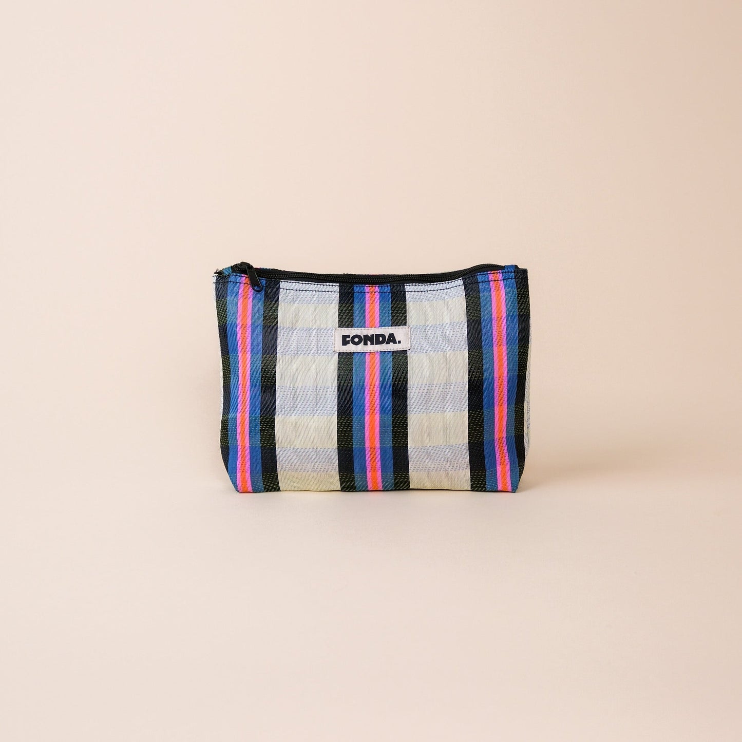 Mid Pouch - White Blue Pink