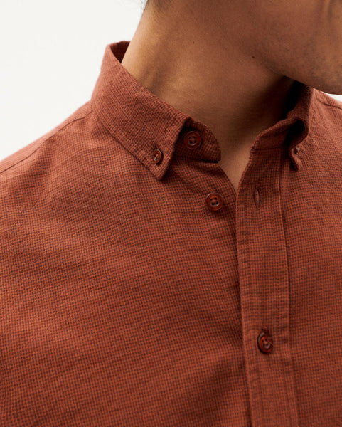 Ant Microchecks Shirt - Brown