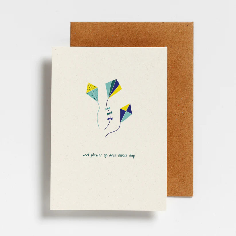 Postcard - Veel plezier op deze mooie dag (blauw)