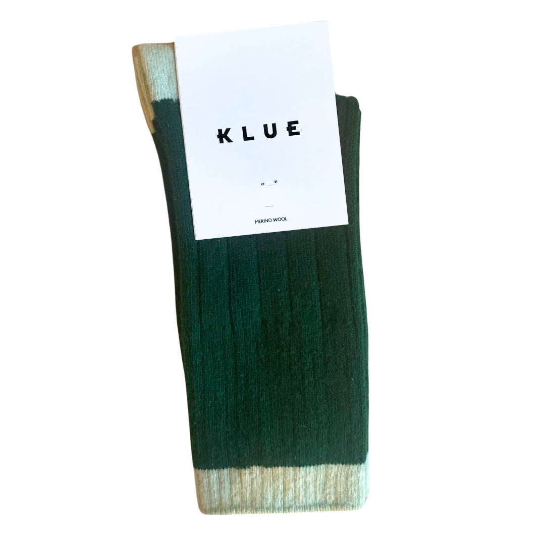 Merino Wool Socks with Bands - Green