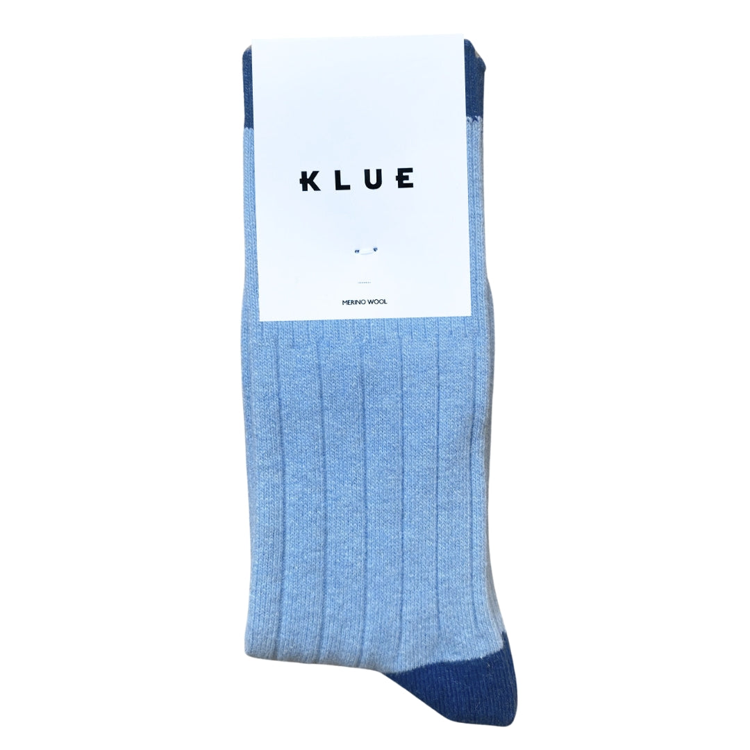 Merino Wool Socks with Bands - Grey/Blue