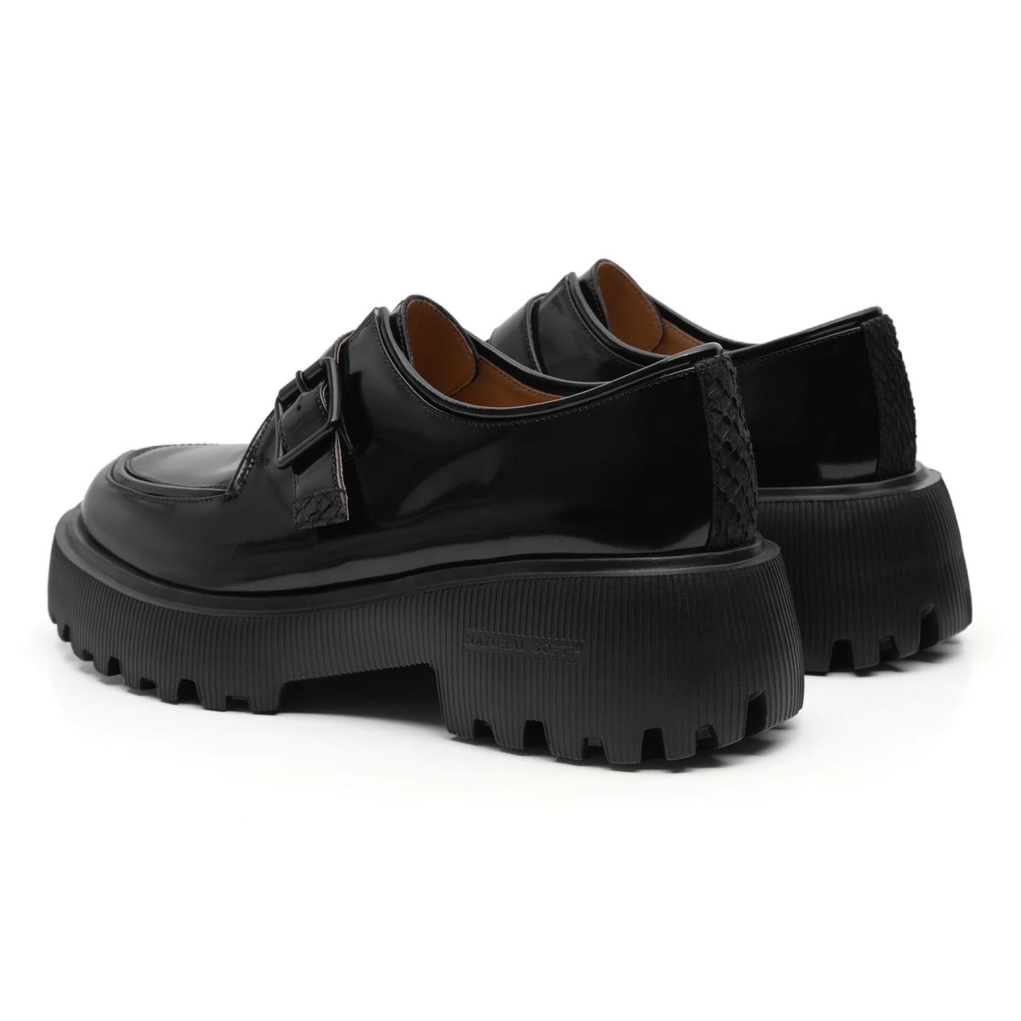 Woden Posey Monk Loafer - Black