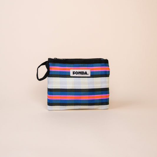 Pouch - White Blue Pink