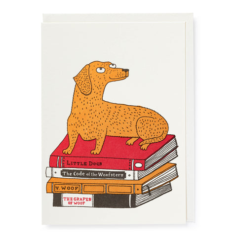 Archivist Gallery Greeting Card - Bookshop Dog