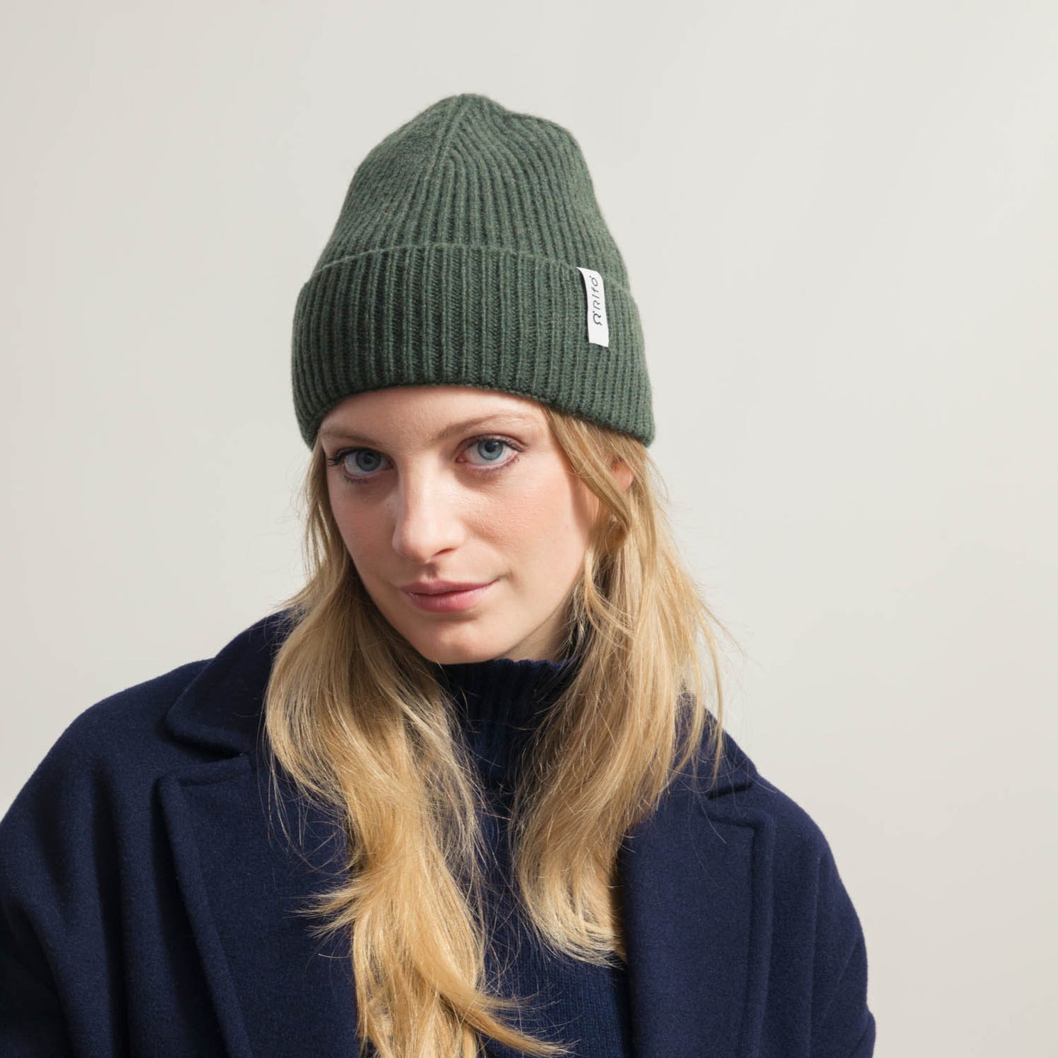 Rifo Recycled Cashmere Beanie Marcello - Forest Green