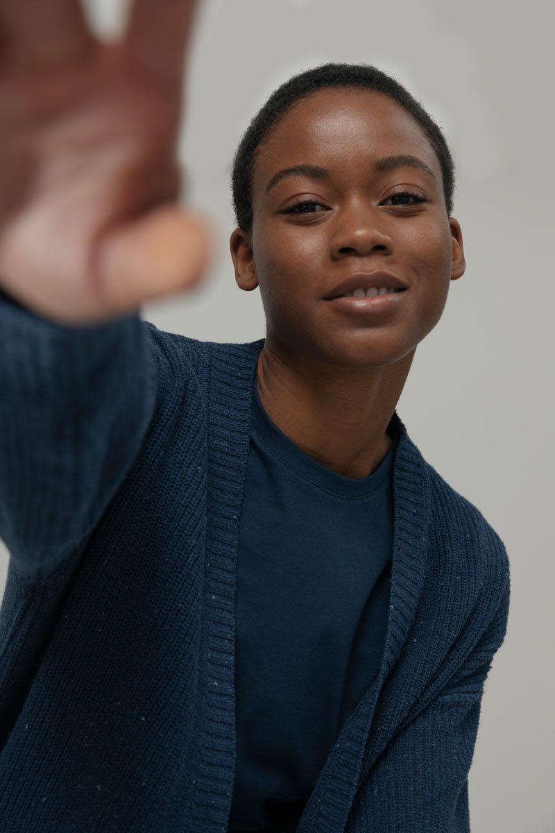 LAST ONE in L - Cara Cardigan - Baltic Blue