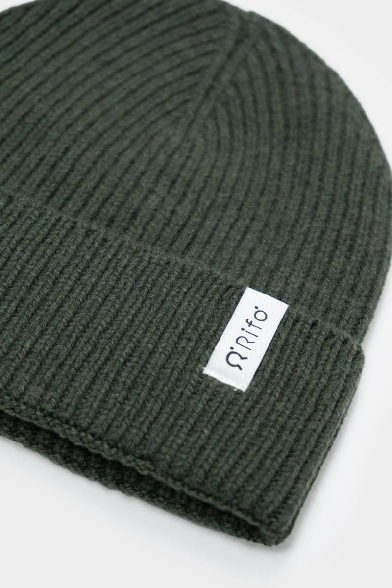 Rifo Recycled Cashmere Beanie Marcello - Forest Green