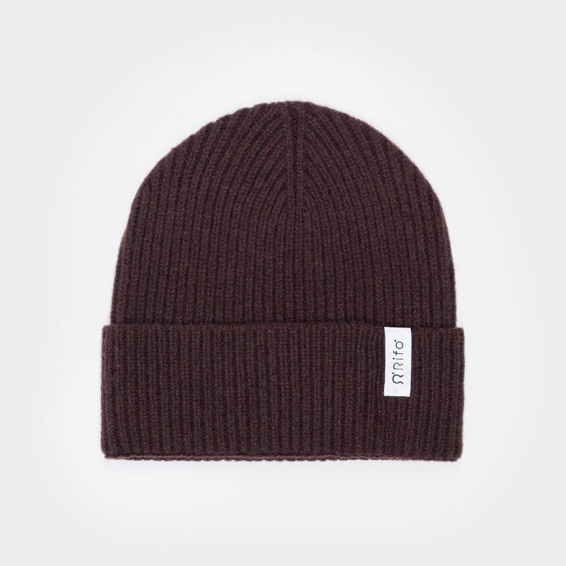 Rifo Recycled Cashmere Beanie Marcello - Coffee Brown