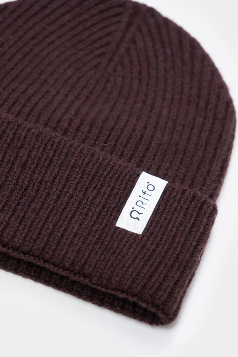 Rifo Recycled Cashmere Beanie Marcello - Coffee Brown