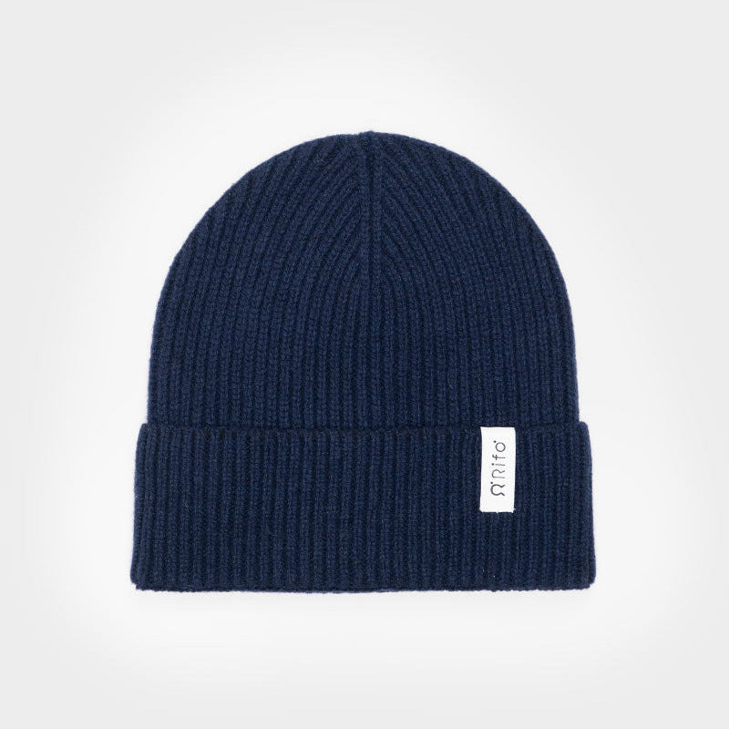 Rifo Recycled Cashmere Beanie Marcello - Blue Mora