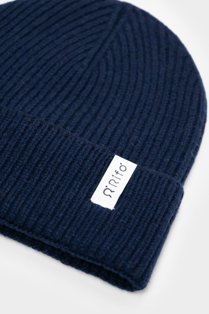 Rifo Recycled Cashmere Beanie Marcello - Blue Mora