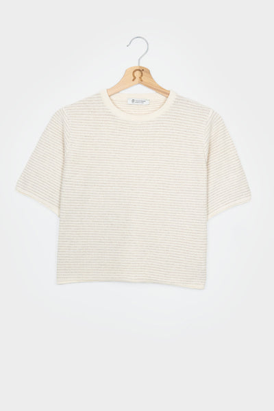 Rifo Recycled Cotton Top Gil - White/Beige