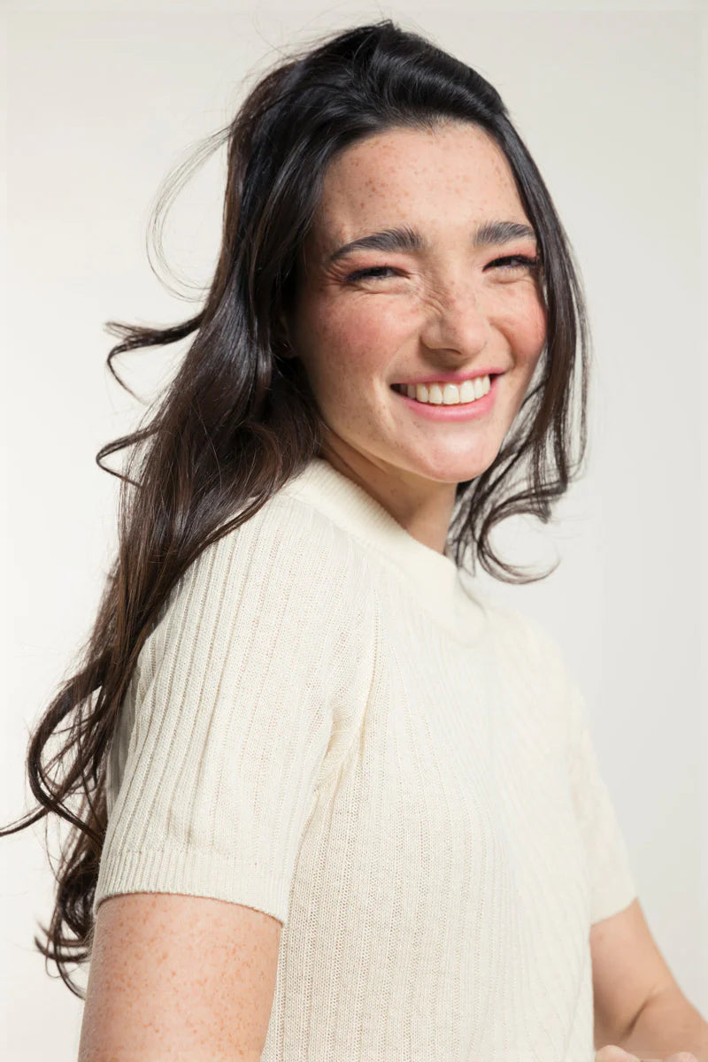 LAST ONE in XS - Renza Silk T-shirt - Off-White