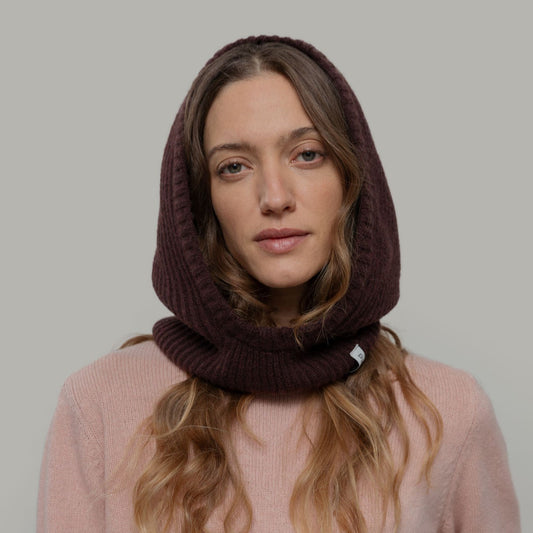 Marika Recycled Cashmere Balaclava - Coffee Brown